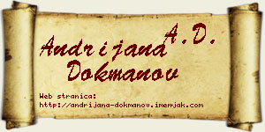 Andrijana Dokmanov vizit kartica